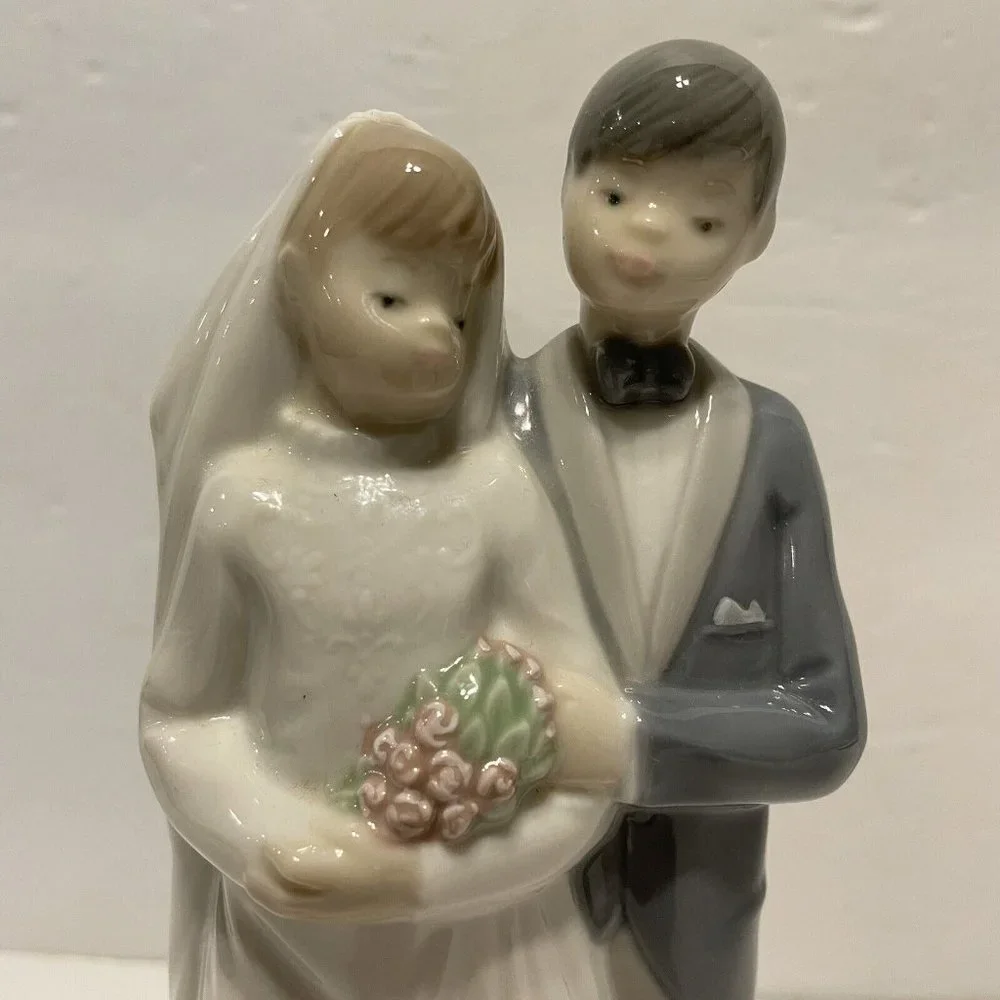 VTG Lladro Bride Groom Husband Wife Figurine 1992 Wedding Cake topper RETIRED